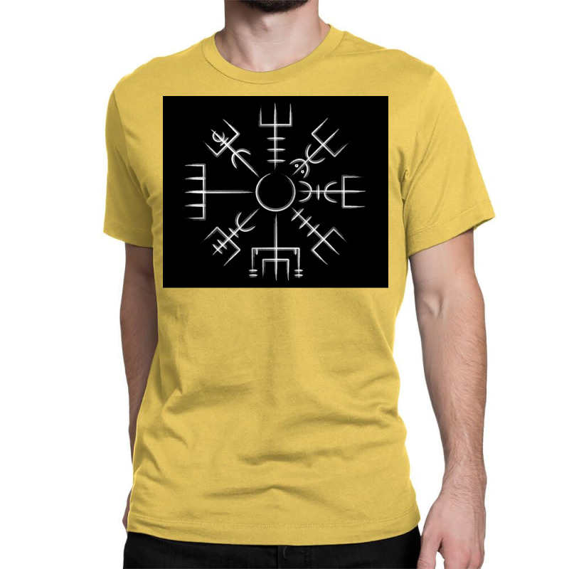 Vegvisir Viking Compass Art Icelandic Staves  Hippie Travel Classic T-shirt | Artistshot