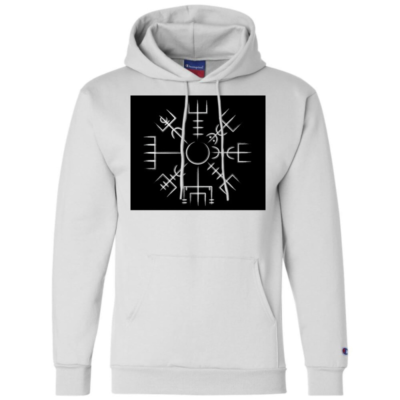 Vegvisir Viking Compass Art Icelandic Staves  Hippie Travel Champion Hoodie | Artistshot