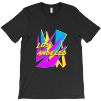 Los Angeles Retrowave Sharp Angles Cmyk Neon 80s Edition 1 T-shirt | Artistshot