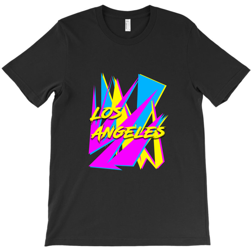 Los Angeles Retrowave Sharp Angles Cmyk Neon 80s Edition 1 T-shirt | Artistshot