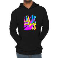 Los Angeles Retrowave Sharp Angles Cmyk Neon 80s Edition 1 Lightweight Hoodie | Artistshot