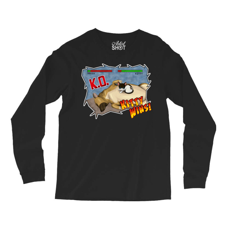 Kitty Wins!! Long Sleeve Shirts | Artistshot