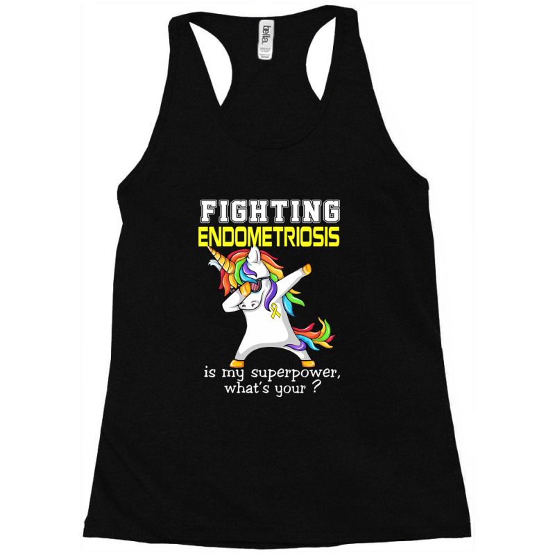 Unicorn Fighting Endometriosis Awareness Racerback Tank by KevinAllenPhillips | Artistshot