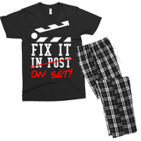 Fix It On Set Not In Post  Film Crew Tv Director  Classic  Girl E Men's T-shirt Pajama Set | Artistshot