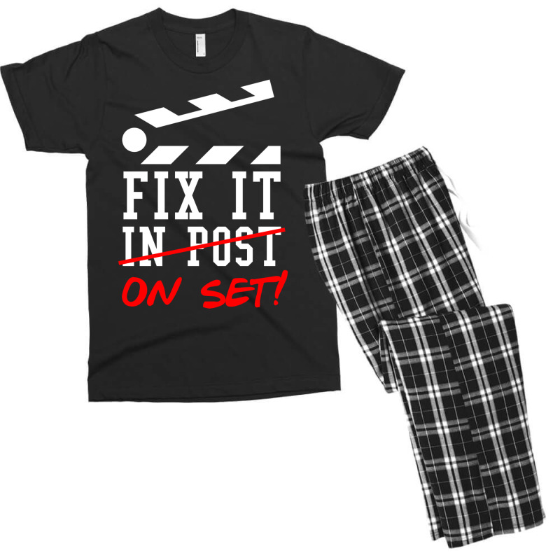 Fix It On Set Not In Post  Film Crew Tv Director  Classic  Girl E Men's T-shirt Pajama Set by damanngierif | Artistshot