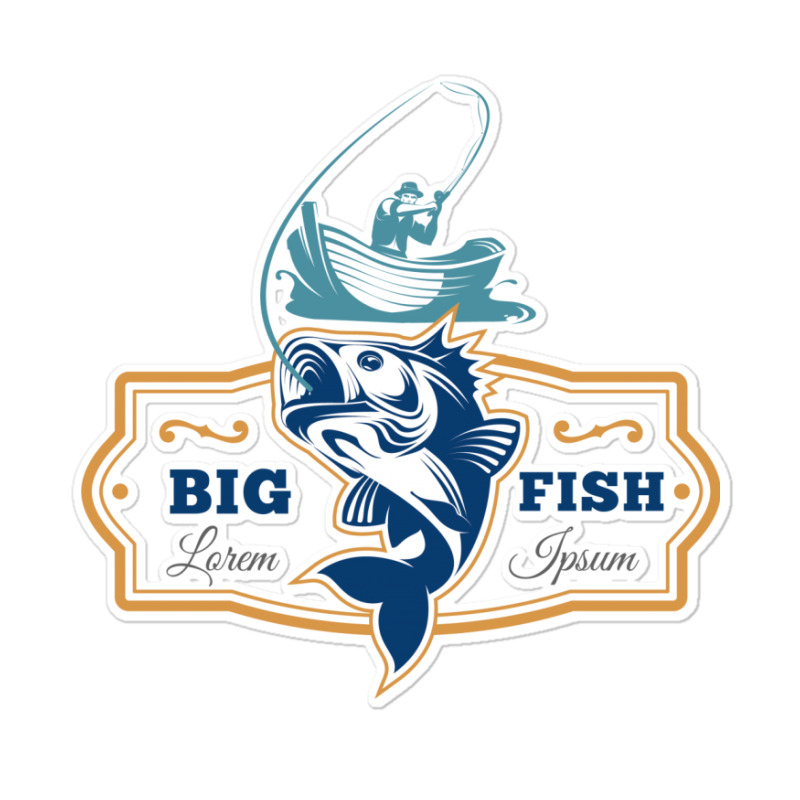 Big Fish Vector Sticker by ZhannaArt | Artistshot