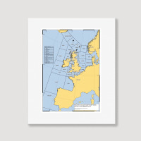 Uk Shipping Forecast Map  Blue Cute Trending Portrait Canvas Print | Artistshot