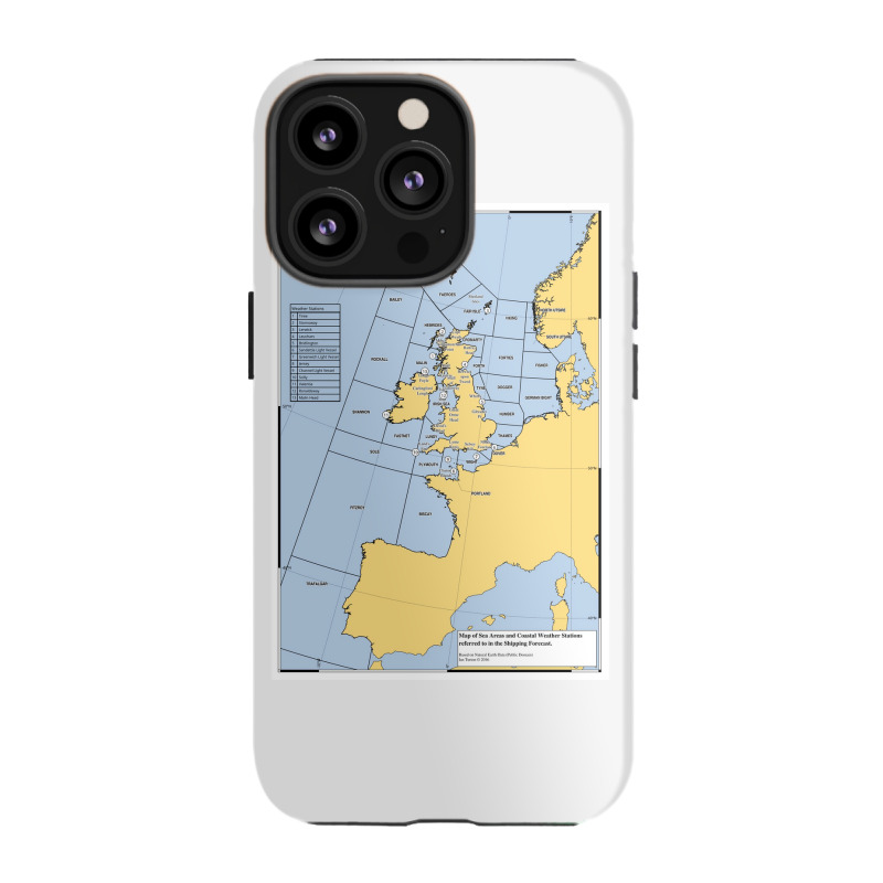 Uk Shipping Forecast Map  Blue Cute Trending Iphone 13 Pro Case | Artistshot