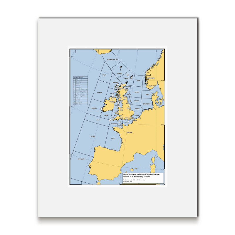 Uk Shipping Forecast Map  Blue Cute Trending Metal Print Vertical | Artistshot