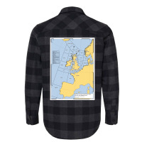 Uk Shipping Forecast Map  Blue Cute Trending Flannel Shirt | Artistshot