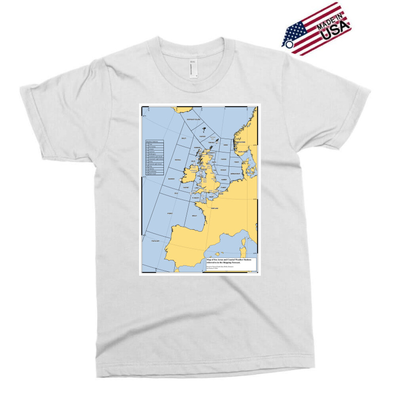 Uk Shipping Forecast Map  Blue Cute Trending Exclusive T-shirt | Artistshot