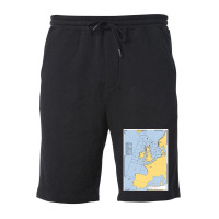 Uk Shipping Forecast Map  Blue Cute Trending Fleece Short | Artistshot