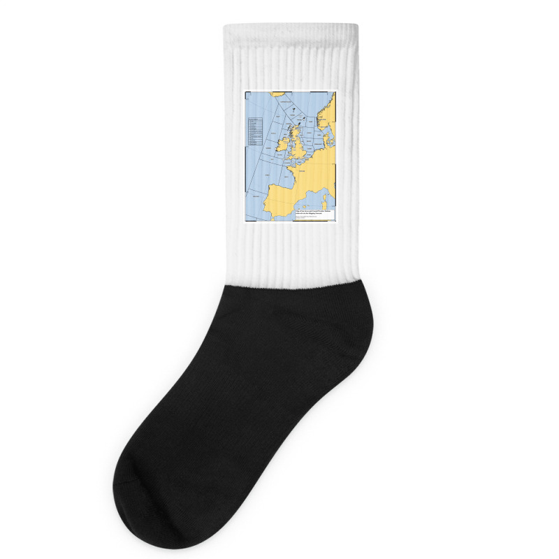 Uk Shipping Forecast Map  Blue Cute Trending Socks | Artistshot