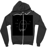 Not Here Sad Ghost Poster Gift Zipper Hoodie | Artistshot