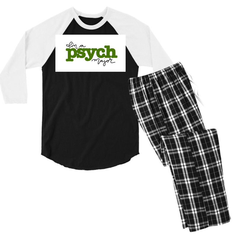 Ix27m A Psych Major Poster Stars Men's 3/4 Sleeve Pajama Set | Artistshot