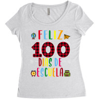 Hot Trend Feliz 100 Dias De La Escuela 100 Days Of School Spanish Women's Triblend Scoop T-shirt | Artistshot