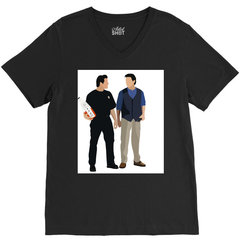 Joey And Chandler Poster Trending V-neck Tee | Artistshot