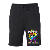 Limited Edition Fidget Toy What's Poppin 1st Grade 100th Day Of School Fleece Short | Artistshot