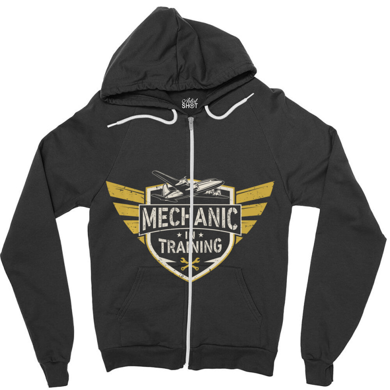 Hot Trend Aircraft Mechanic In Training Aviation School Amt Student Zipper Hoodie | Artistshot