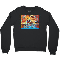 Viking Warrior In A Boat  Vintage Hipster Crewneck Sweatshirt | Artistshot