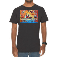 Viking Warrior In A Boat  Vintage Hipster Vintage T-shirt | Artistshot