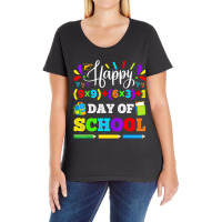 Limited Edition Happy 100th Day Of School Math Problem 100th Day Of Sc Ladies Curvy T-shirt | Artistshot