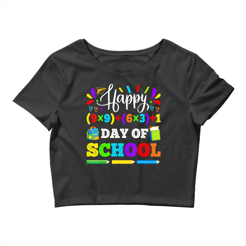 Limited Edition Happy 100th Day Of School Math Problem 100th Day Of Sc Crop Top by Berrios Crisp | Artistshot