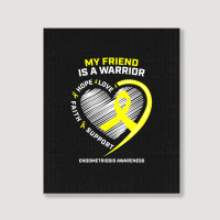 Women Men Yellow Endo Warrior Friend Endometriosis Awareness Portrait Canvas Print | Artistshot