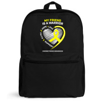 Women Men Yellow Endo Warrior Friend Endometriosis Awareness Backpack | Artistshot