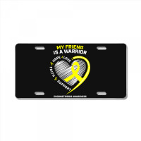 Women Men Yellow Endo Warrior Friend Endometriosis Awareness License Plate | Artistshot