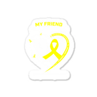 Women Men Yellow Endo Warrior Friend Endometriosis Awareness Sticker | Artistshot