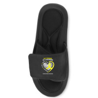 Women Men Yellow Endo Warrior Friend Endometriosis Awareness Slide Sandal | Artistshot