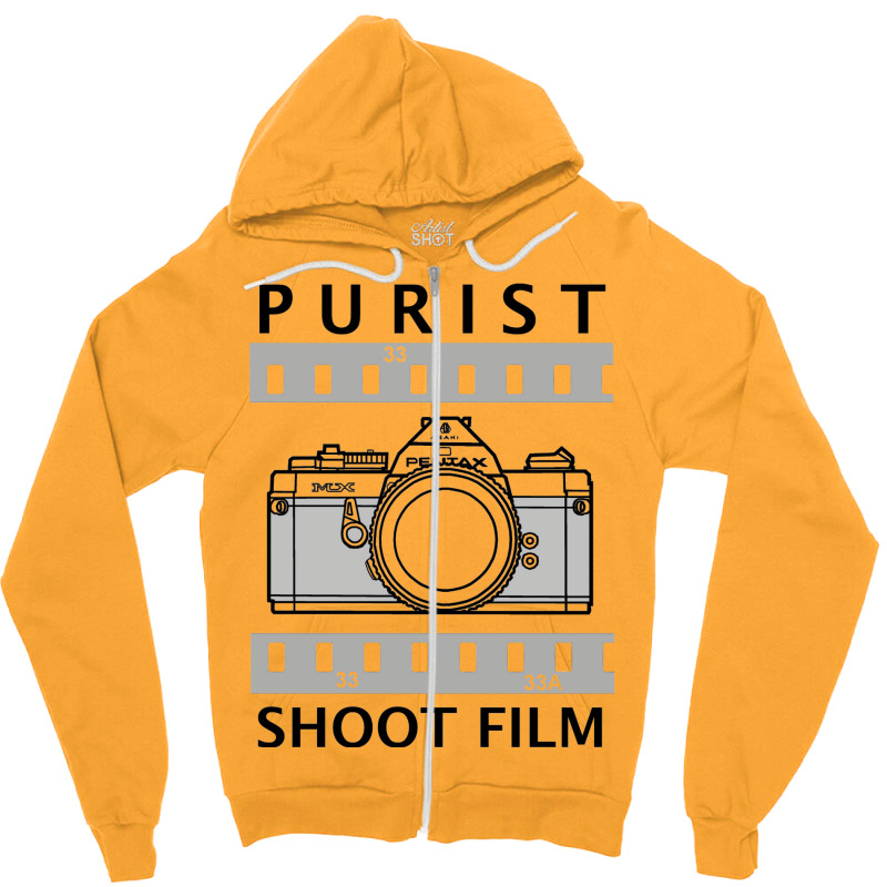 Purist Shoot Film With Pentax Mx Classic  Hippie Green Zipper Hoodie | Artistshot