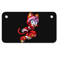 Samurai Cats Girl Motorcycle License Plate | Artistshot