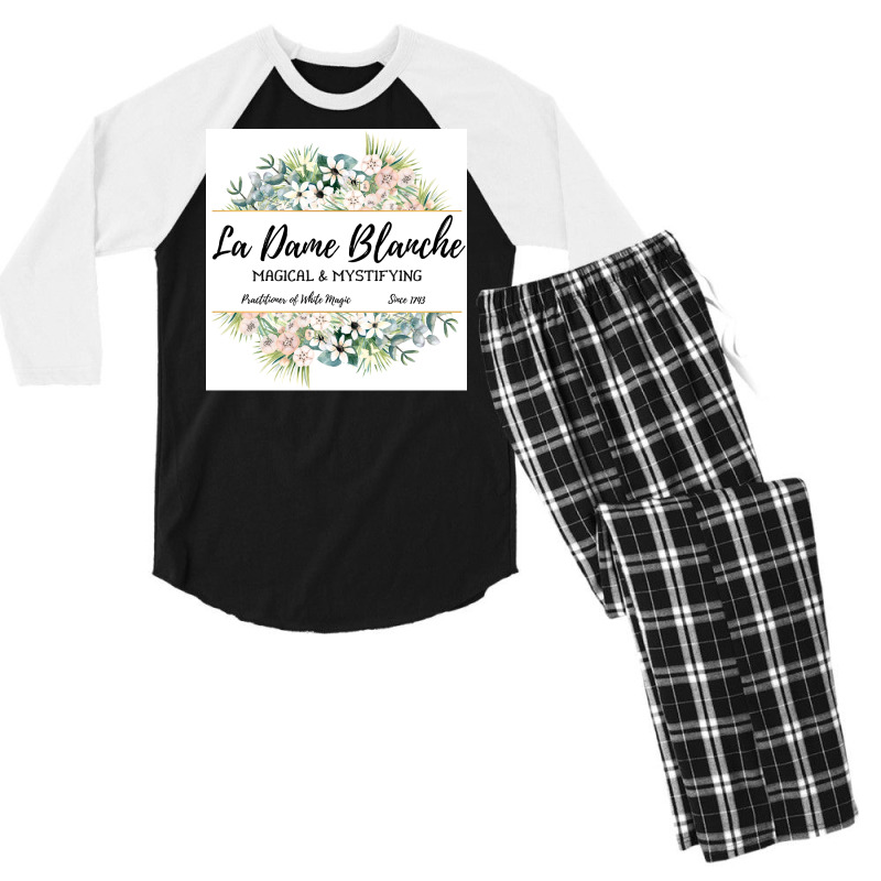 Outlanderx27s La Dame Blanche Poster Gift Men's 3/4 Sleeve Pajama Set by lannonchisumn | Artistshot