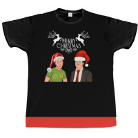 Peep Show Christmas Poster Green Graphic T-shirt | Artistshot