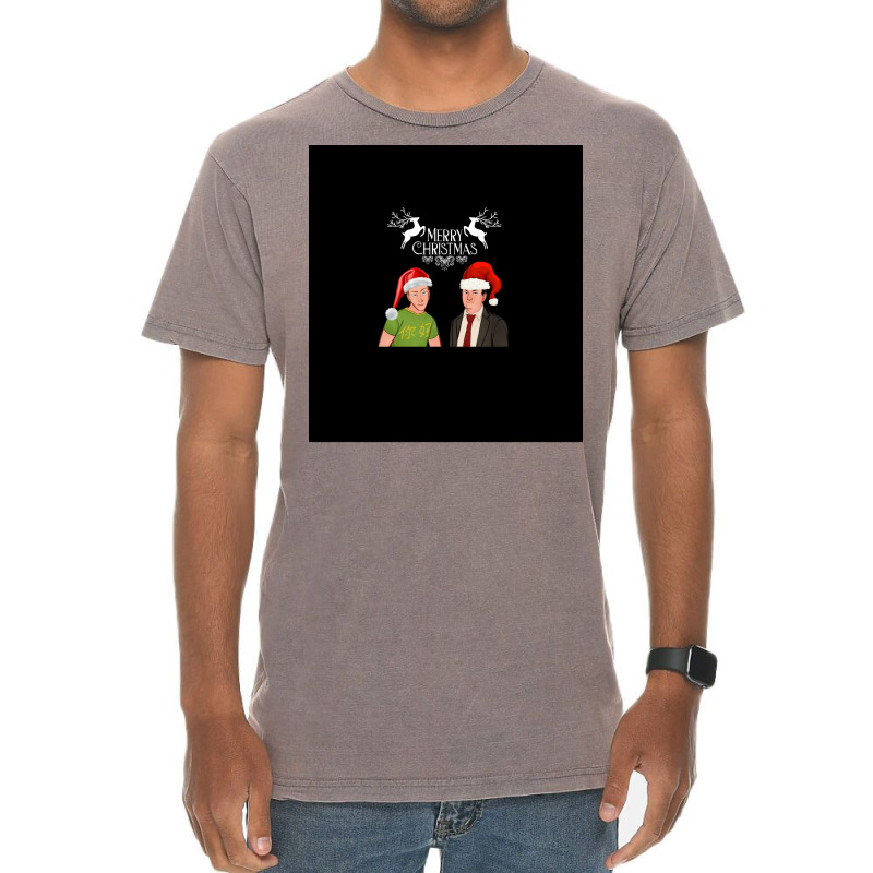 Peep Show Christmas Poster Green Vintage T-shirt | Artistshot