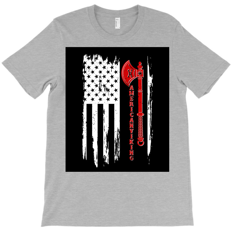 Vintage American Viking Usa Flag  Humor 70s T-shirt | Artistshot