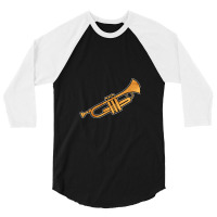 Trumpet Instrument Brass Music Musician 3/4 Sleeve Shirt | Artistshot