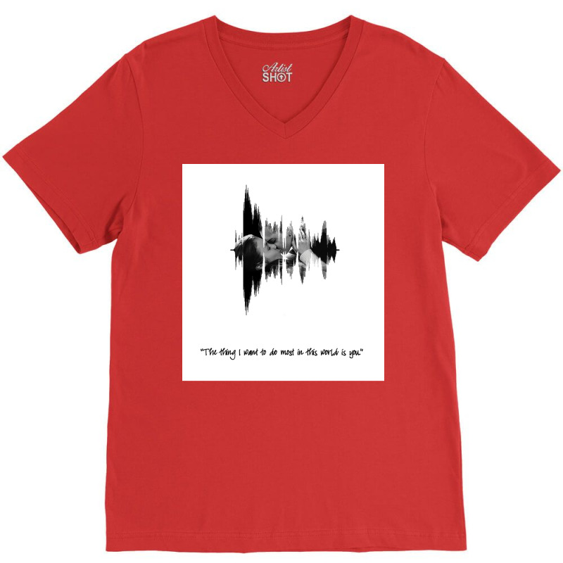 Wayhaught Sound Wave The Thing I Want To Do Most Is You Wynonna Earp V-neck Tee | Artistshot