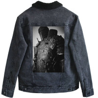 Dreadnought Armour Proof Of Concept Film Backer Bw Classic  Girl Music Unisex Sherpa-lined Denim Jacket | Artistshot