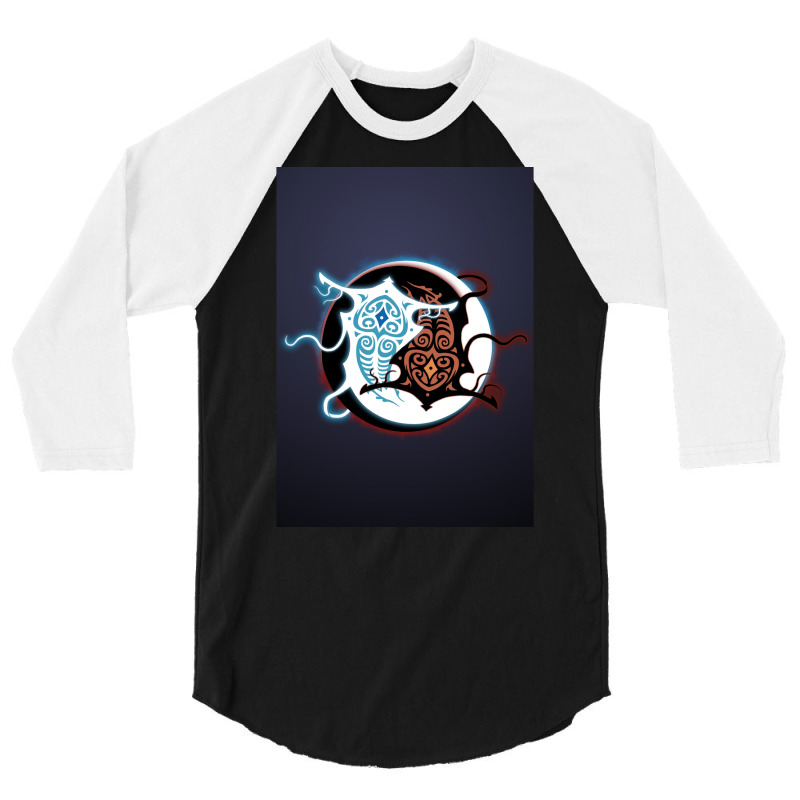 Rin Vang Raava X Vaatu Yin Yang Poster 3/4 Sleeve Shirt by lannonchisumn | Artistshot