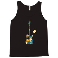 Retro Style Puzzle Tstyle Electric Guitar Silhouette Tank Top | Artistshot