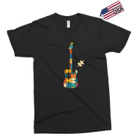 Retro Style Puzzle Tstyle Electric Guitar Silhouette Exclusive T-shirt | Artistshot