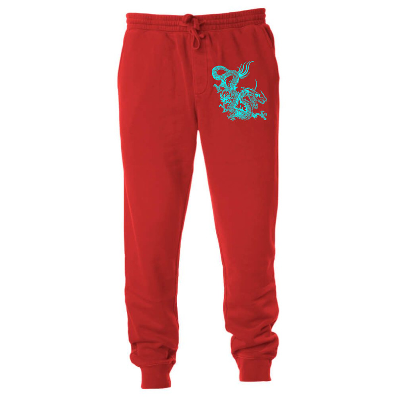 Turquoise Chinese Dragon Unisex Jogger by dobajagoldiiy | Artistshot