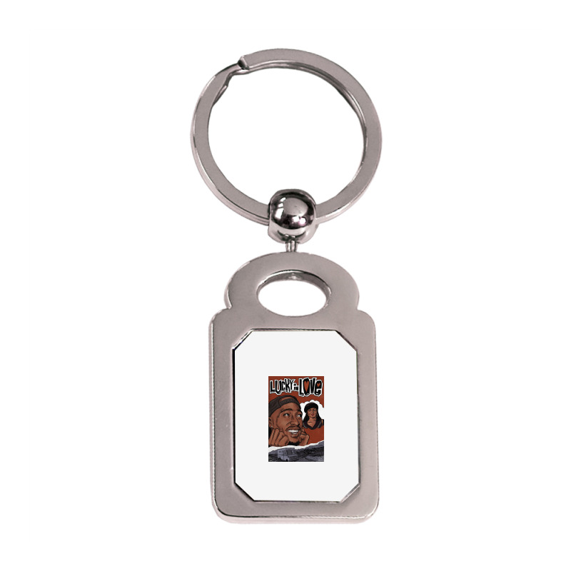 Poetic Justice  Lucky In Love  Cute Cool Silver Rectangle Keychain | Artistshot