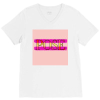 Pink And Pose Poster Green Cute V-neck Tee | Artistshot