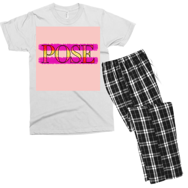 Pink And Pose Poster Green Cute Men's T-shirt Pajama Set by verriaharzi4 | Artistshot