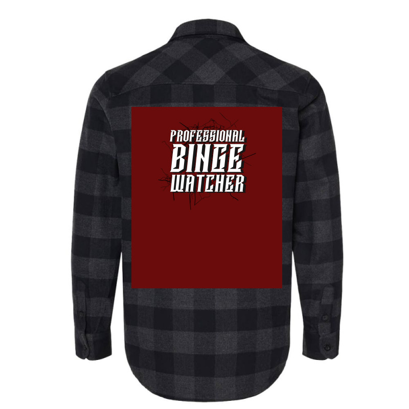 Professional Binge Watcher Poster Cute Flannel Shirt by verriaharzi4 | Artistshot