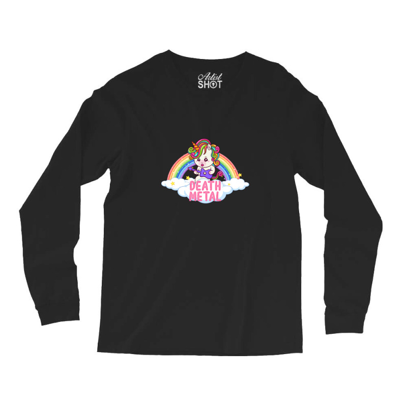 Heavy Death Metal Unicorn 1 Long Sleeve Shirts | Artistshot